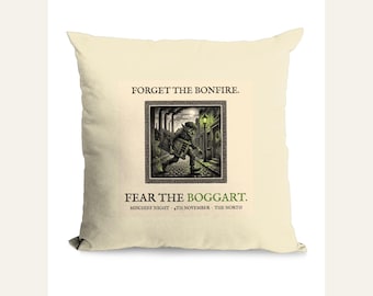 Boggart Cushion, Bonfire Night Folk Horror Cushion, 5th November Gift | Forget The Pumpkin