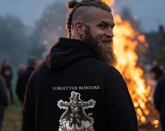 Guy Fawkes hoodie, Bonfire Night folk horror hoodie, cadeau voor 5 november | Vergeet de pompoen