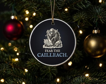 Cailleach Christmas Bauble, Scottish Winter Folklore Ceramic Ornament, Gothic Tree Decoration | Forget The Pumpkin