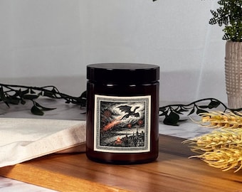 Firedrake Dragon Candle, Bonfire Night Folk Horror Candle, 5th November Gift | Forget The Pumpkin