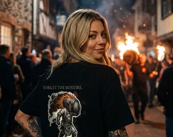 Tar Barrel Devil T-Shirt, Bonfire Night Folk Horror, 5th November Gift | Forget The Pumpkin