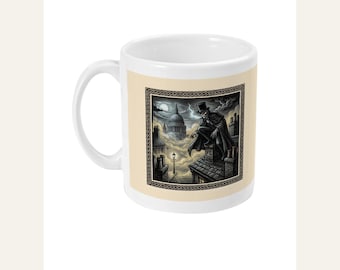 Spring Heeled Jack Mug, Bonfire Night Folk Horror Mug, 5th November Gift | Forget The Pumpkin