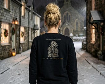 Mari Lwyd Christmas Jumper, Welsh Folklore Folk Horror Sweatshirt | Forget The Pumpkin