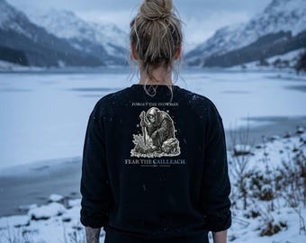 Cailleach Christmas Jumper, Scottish Winter Folklore Folk Horror Sweatshirt | Forget The Pumpkin