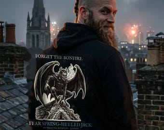 Spring-Heeled Jack Devil Hoodie, Bonfire Night Folk Horror, 5th November Gift | Forget The Pumpkin