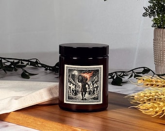 Tar Barrel Devil Candle, Bonfire Night Folk Horror Candle, 5th November Gift | Forget The Pumpkin