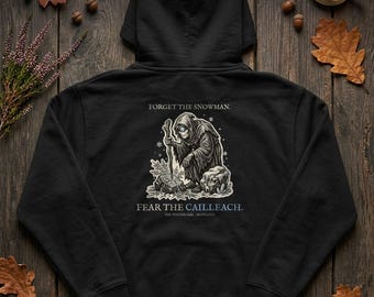 Cailleach Hoodie, Scottish Winter Hag Folk Horror Christmas Gift | Forget The Pumpkin