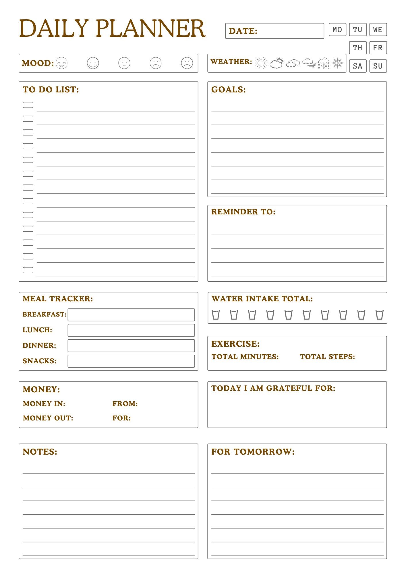 ADHD Daily Planner Printable | Productivity Planner PDF | Focus Planner ...