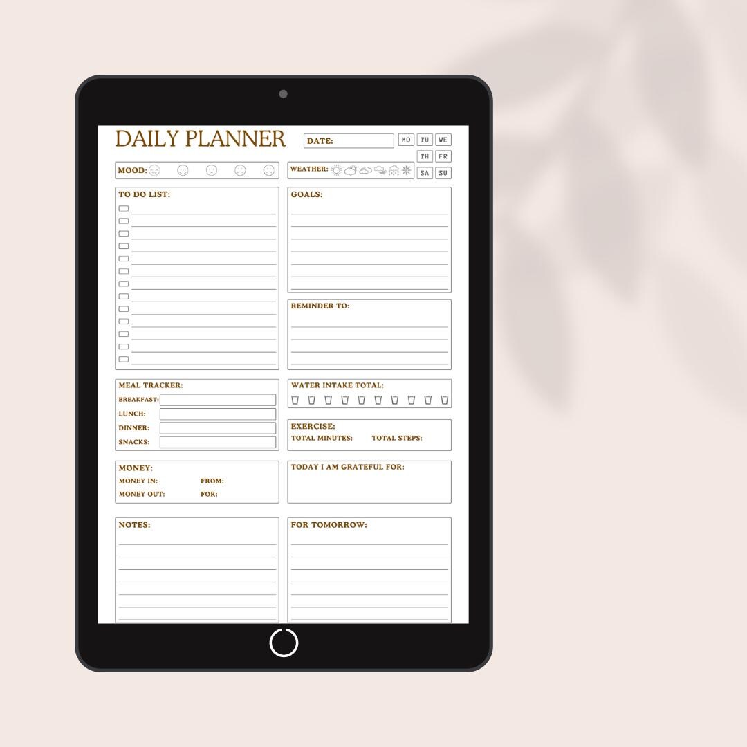 ADHD Daily Planner Printable | Productivity Planner PDF | Focus Planner ...