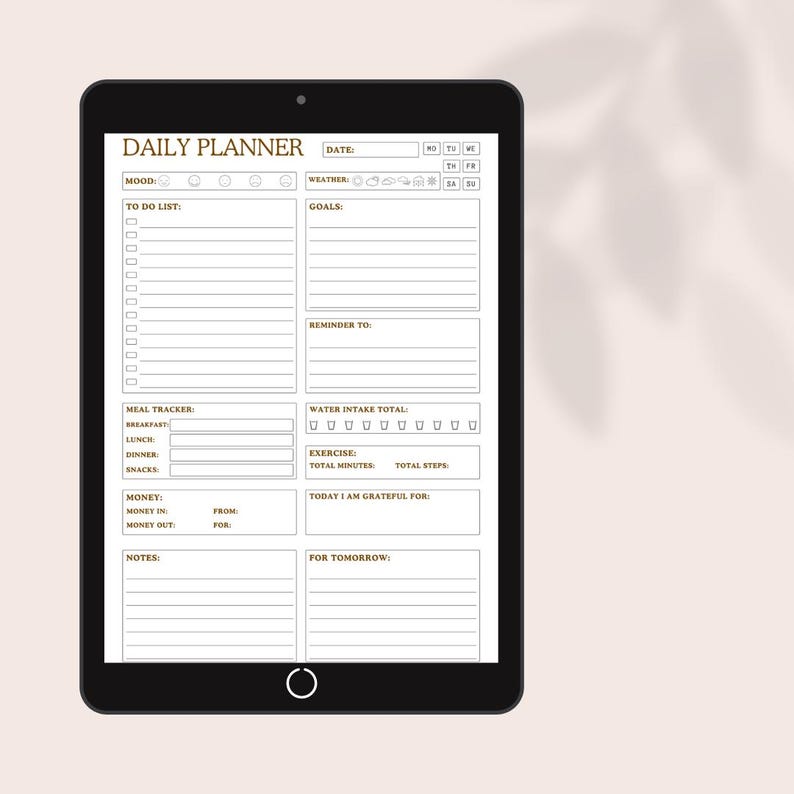 ADHD Daily Planner Printable | Productivity Planner PDF | Focus Planner ...