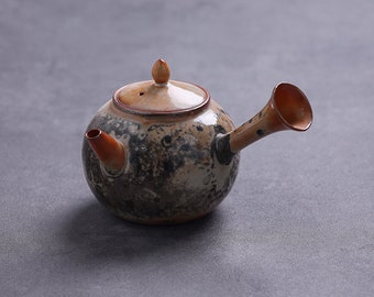 Retro Ceramic Kyusu Teapot Traditional Gongfu Tea Pot 150ml