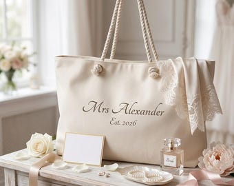 Benutzerdefinierte die Braut Tasche, personalisierte Name Hen Do Bachelorette Party Brautjungfer Brautteam Hochzeitstasche