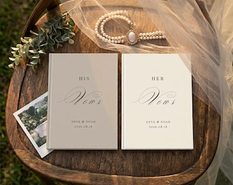 Vow Bücher Benutzerdefinierte Seine und Sie Gelübde Hardcover Hochzeit Andenken Romantische Hochzeit Zeremonie Geschenk