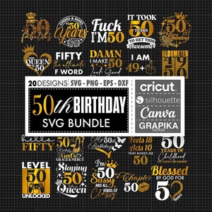 50th Birthday Svg Its My Birthday Svg 50th Birthday Girl Svg Birthday Queen Svg 50 and Fabulous Svg 50th Birthday Shirt Happy Birthday Svg