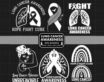Lung Cancer Svg Bundle Cancer Svg Lung Cancer Png Cancer Ribbon Svg Lung Cancer Awareness Svg Fight Cancer Svg Awareness Svg White Ribbon