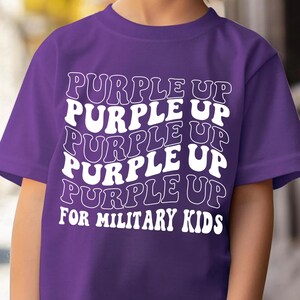 Purple Up Day for Military Child Png Military Kids Svg for Military Child Month Purple Up Svg Military Kid Strong Png Military Purple Up Png