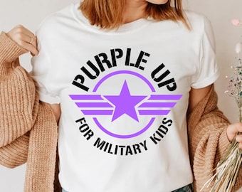Purple Up For Military Kids Svg Military Child Svg Purple Up Svg Military Kids Svg Purple Up Military Child Svg Family Svg American Flag Svg