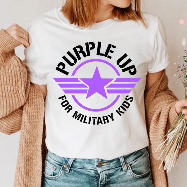 Purple Up For Military Kids Svg Military Child Svg Purple Up Svg Military Kids Svg Purple Up Military Child Svg Family Svg American Flag Svg