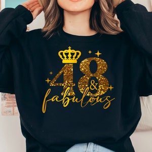 48th Birthday Svg 48th Birthday Png Happy birthday Svg Cake Topper Svg 48 Birthday Svg Birthday Queen Svg 48 and Fabulous Svg Birthday Squad