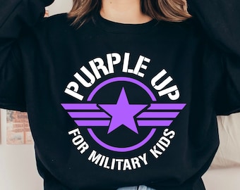 Violet Up Png Mois Militaires Enfants Png Violet Pour Enfants Militaires Chemise militaire enfant Violet Up Day Png Violet Up Day Shrits Violet