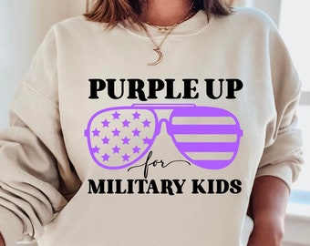 Purple Up For Military Kids Svg Military Child Svg Purple Up Svg Military Kids Svg Purple Up Military Child Svg Family Svg American Flag Svg