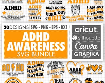 ADHD Awareness Svg for Adhd Awareness Month Svg Adhd Png for Mental Health Shirt for Adhd Gifts for Autism Awareness Adhd Svg for Adhd Shirt
