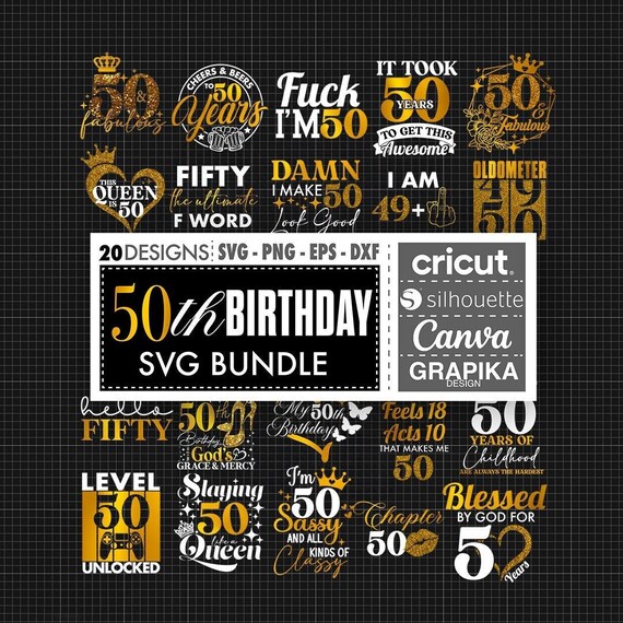 50th Birthday Svg Its My Birthday Svg 50th Birthday Girl Svg Birthday Queen Svg 50 and Fabulous Svg 50th Birthday Shirt Happy Birthday Svg