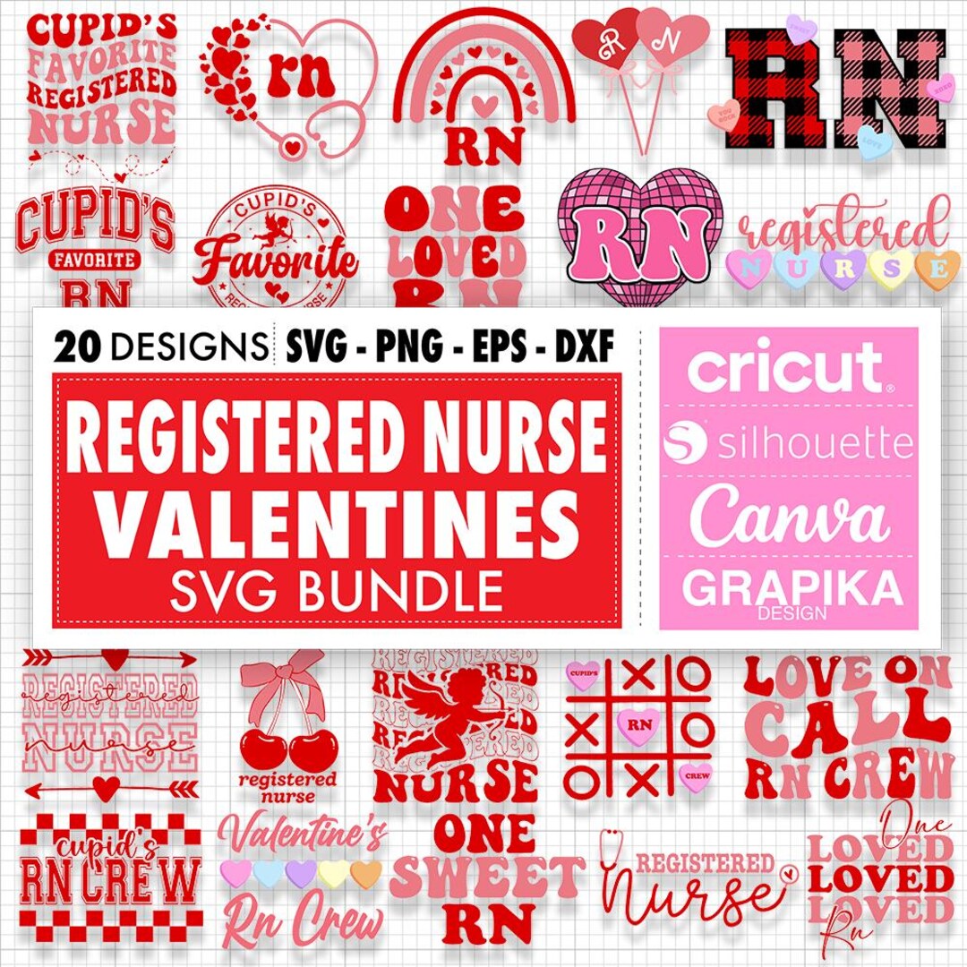 Rn Valentine Svg for Valentines Day Cupid Favorite Nurse Svg for ...