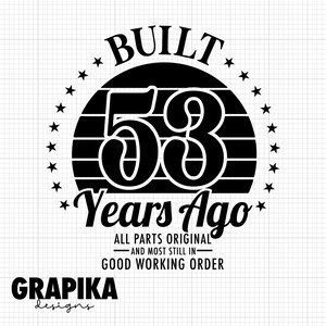 53rd Birthday Svg 53rd Birthday Png Happy Birthday Svg Cake Topper Svg ...