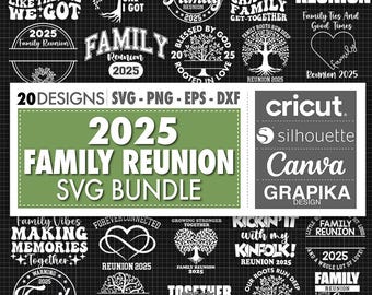 Släktträff Svg Släktträff T-shirts Släktträff Png Släktträd Återförening Svg Återförening Svg Familjesammankomst Svg Bundle Släktträff