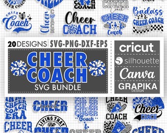 Cheer Coach Svg Cheerleader Svg Cheer Svg Cheer Coach Shirt Cheer Coach cadeau Cheer Png Cheer Mom Svg Pom Pom Svg Coach Svg School geest Svg