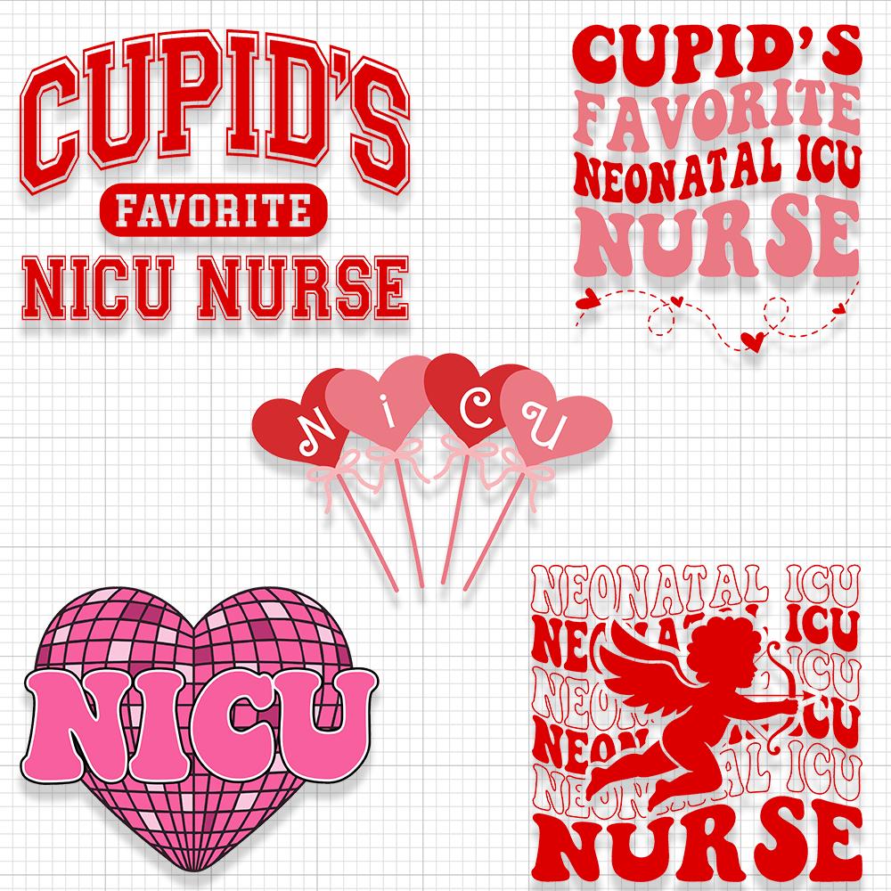 Nicu Nurse Valentine Png Neonatal ICU Nurse Valentines Svg Cupid ...