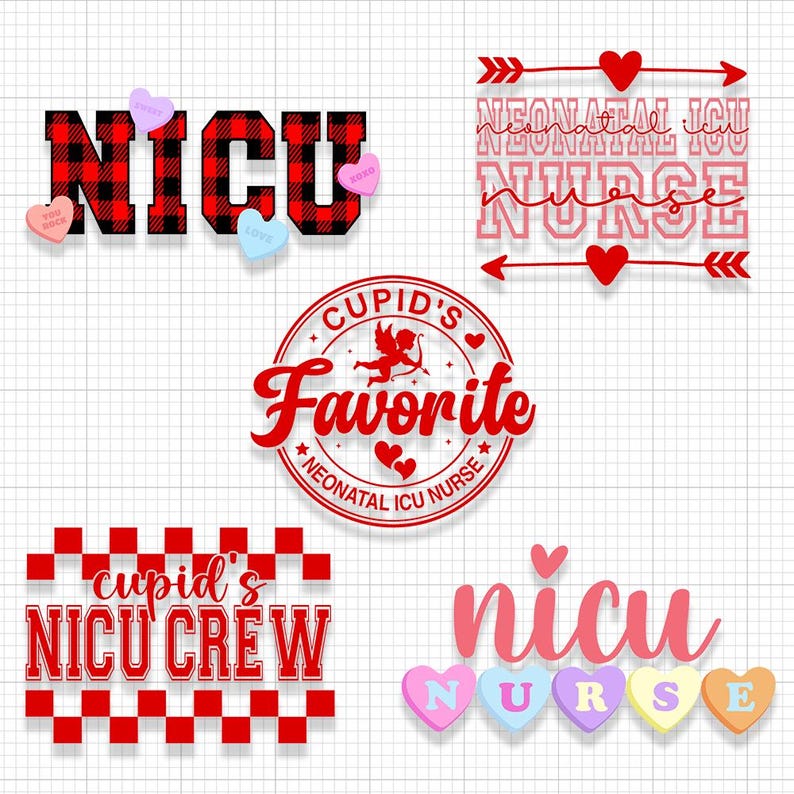Nicu Nurse Valentine Png Neonatal ICU Nurse Valentines Svg Cupid ...