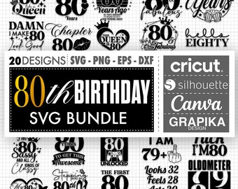80th Birthday Svg 80th Birthday Gift Birthday Girl Svg 80th Birthday Happy Birthday Svg Birthday Queen Svg Birthday Svg Its My Birthday Svg
