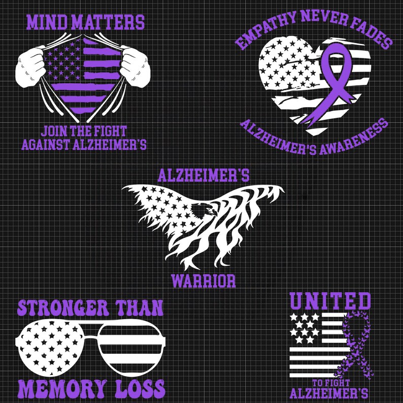 Alzheimers Awareness Svg Alzheimers Svg Alzheimers Disease Alzheimers ...