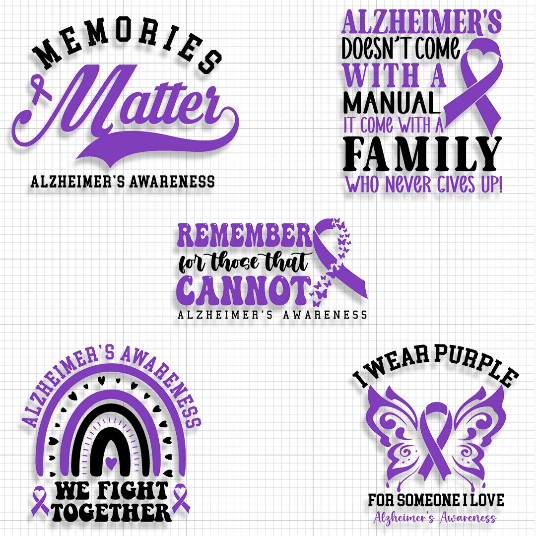 Alzheimers Awareness Svg Alzheimers Svg Alzheimers Disease Alzheimers ...