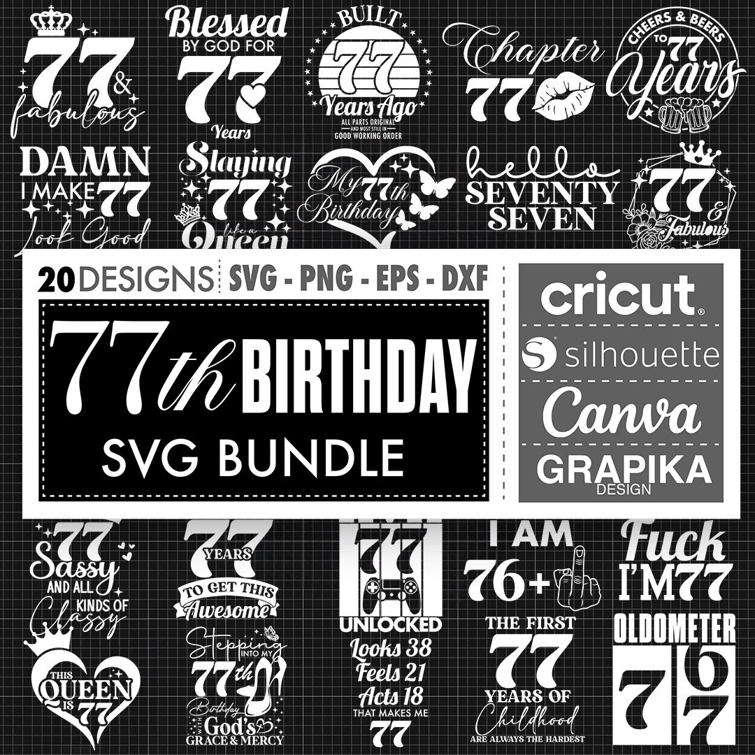 77th Birthday Svg 77th Birthday Png Birthday Girl Svg Its My Birthday ...