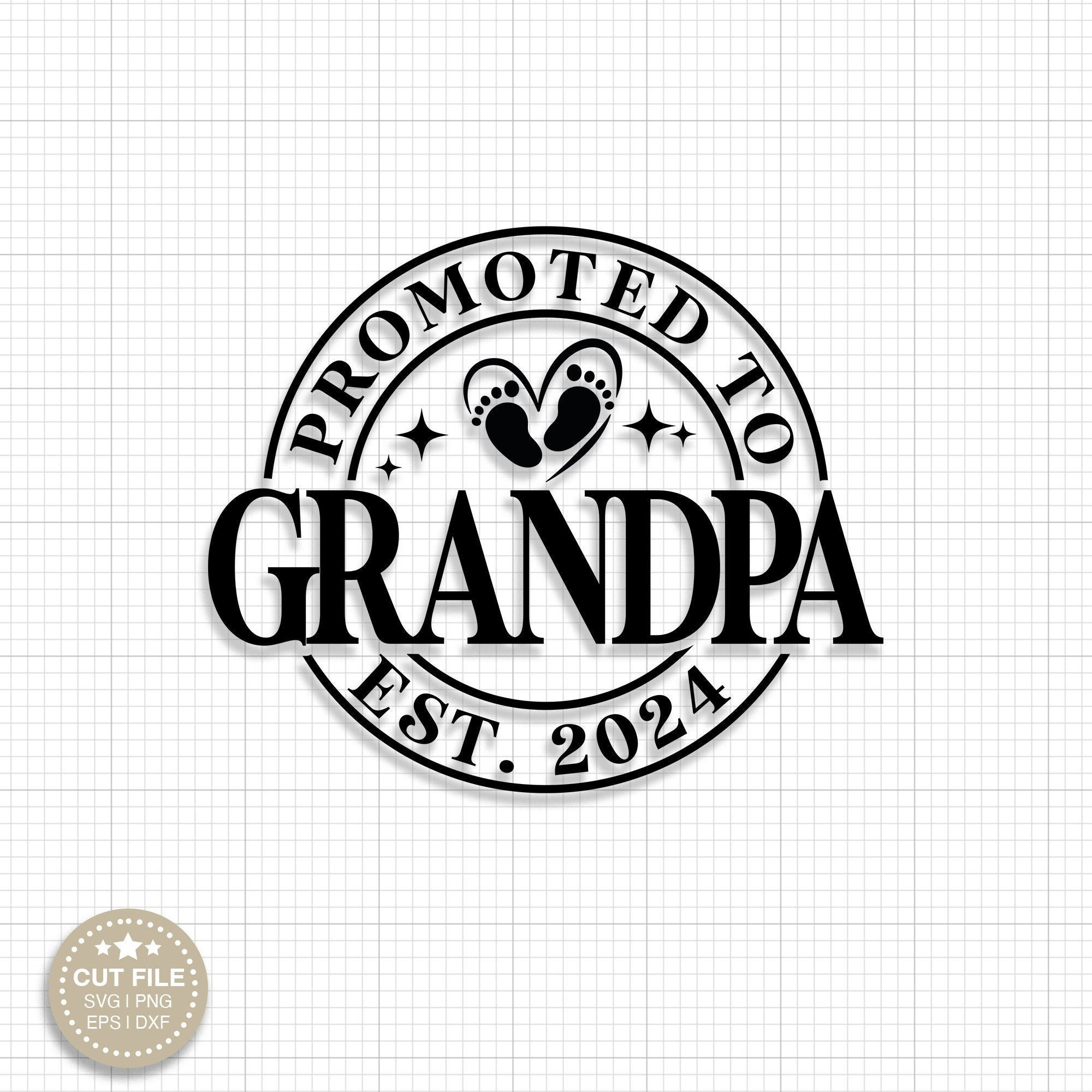 Decal Stickers of Promoted to Grandpa 4 Inch Premium -  Denmark