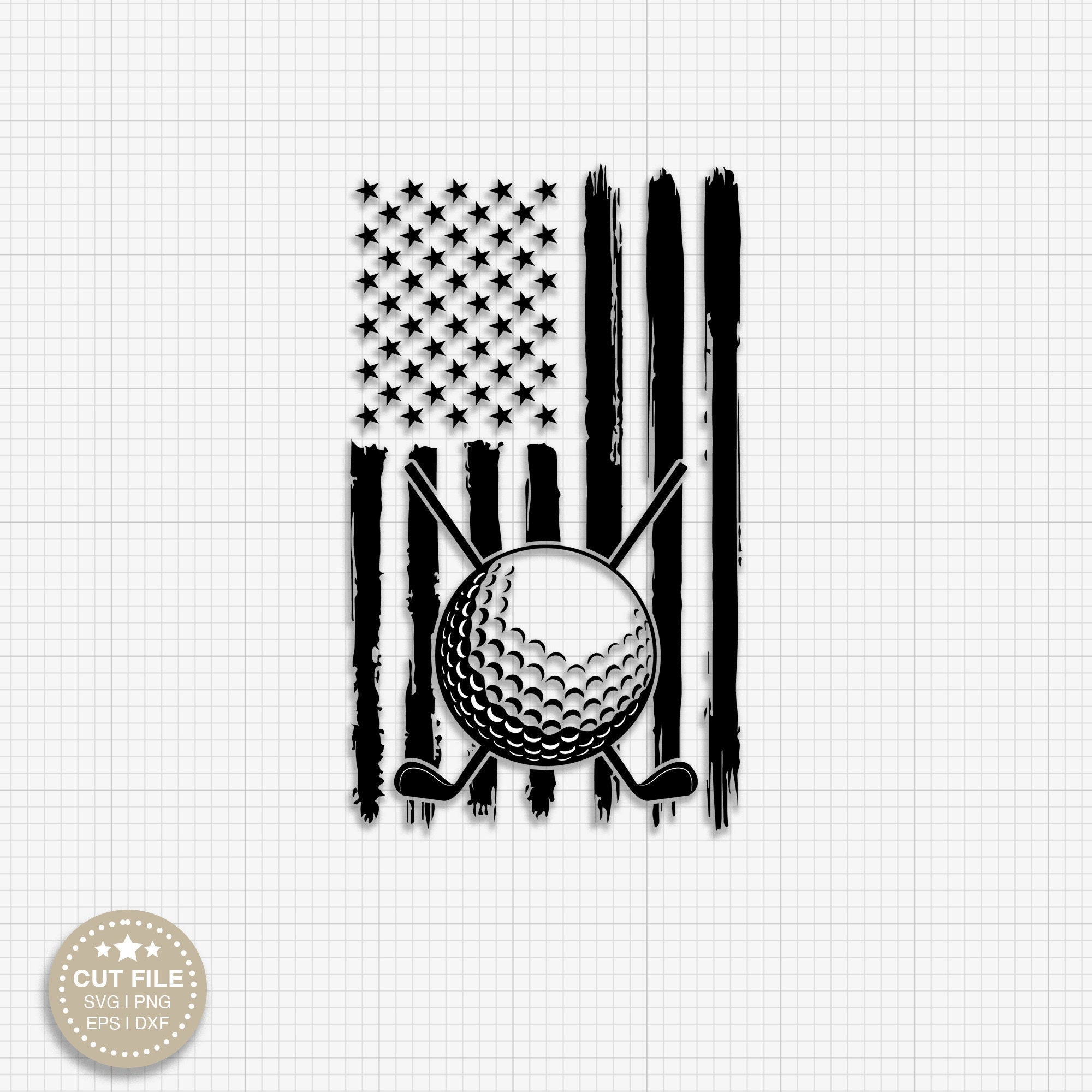 Golf Svg Golf Club Svg Golf US Flag Svg Golf Ball Svg USA Flag Etsy