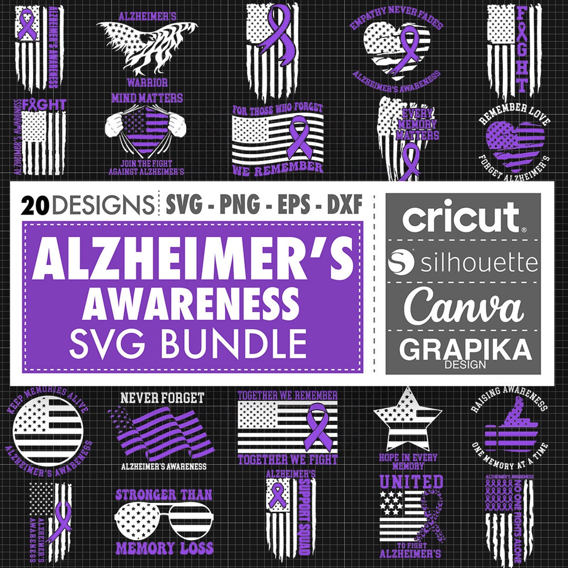 Alzheimers Awareness Svg Alzheimers Svg Alzheimers Disease Alzheimers ...