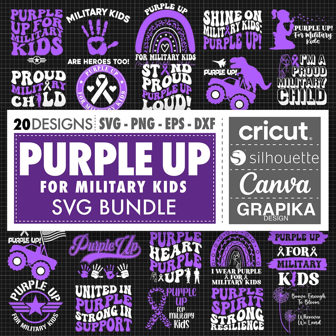 Purple up for Military Kids Svg Military Child Svg Purple up Svg ...