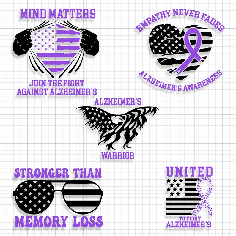 Alzheimers Awareness Svg Alzheimers Svg Alzheimers Disease Alzheimers ...