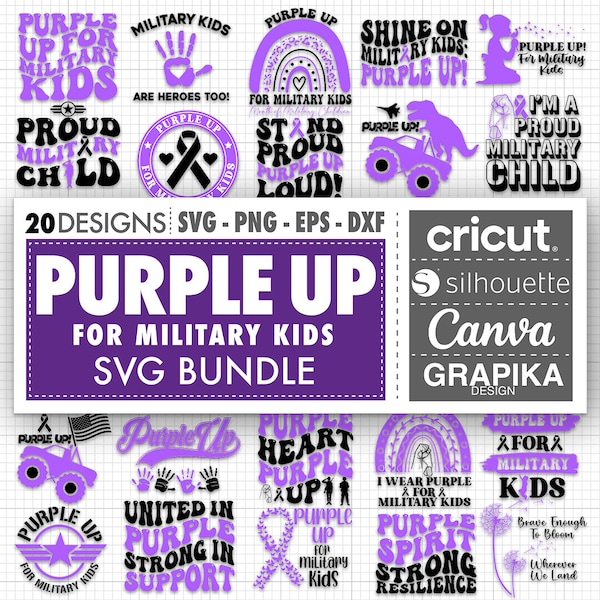 Purple Up For Military Kids Svg Military Child Svg Purple Up Svg Military Kids Svg Purple Up Military Child Svg Family Svg American Flag Svg