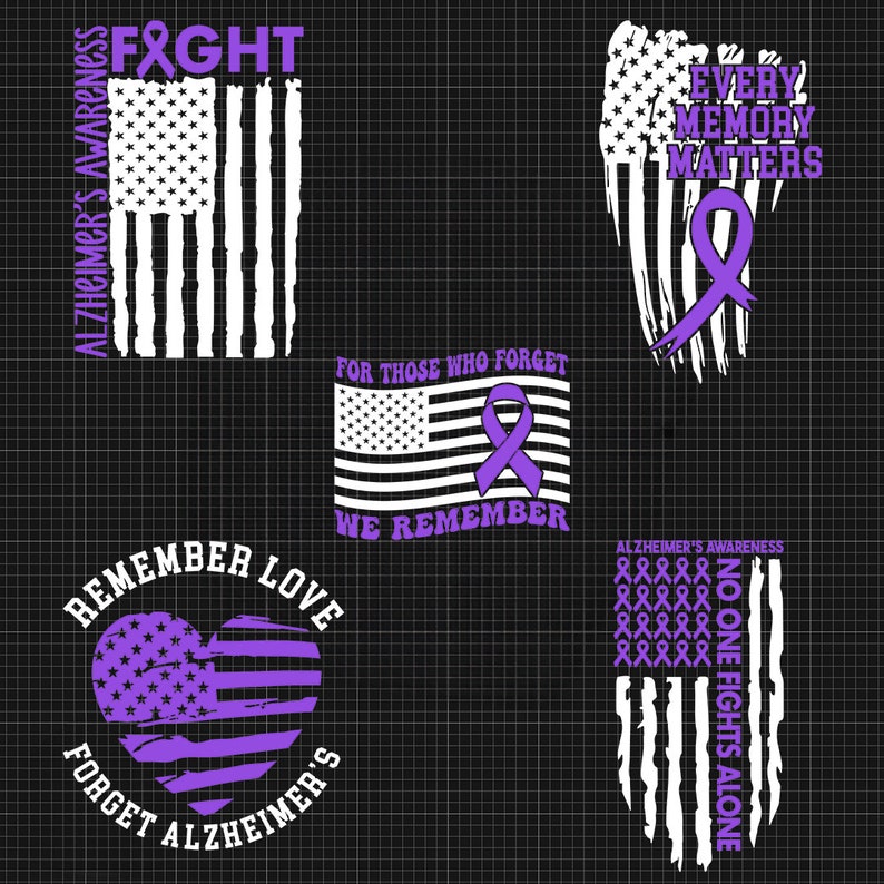Alzheimers Awareness Svg Alzheimers Svg Alzheimers Disease Alzheimers ...