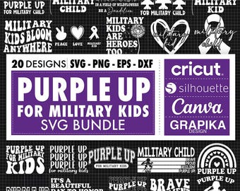 Purple Up Day for Military Child Png Military Kids Svg for Military Child Month Purple Up Svg Military Kid Strong Png Military Purple Up Png