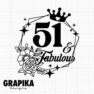 51st Birthday Svg 51st Birthday Png Happy Birthday Svg Cake Topper Svg ...