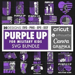 Purple Up For Military Kids Svg Military Child Svg Purple Up Svg Military Kids Svg Purple Up Military Child Svg Family Svg American Flag Svg