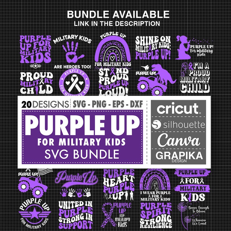 Purple Up For Military Kids Svg Military Child Svg Purple Up Svg Military Kids Svg Purple Up Military Child Svg Family Svg American Flag SVg Patriotic Svg Military Svg Veteran Svg Military Shirt Military Child Shirt Military Child Month Purple Up