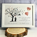 Personalized wedding gift | with tree and cut-out hearts | optionally framed as a keepsake product logo
