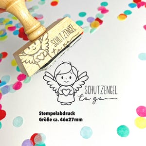 Stempel „SCHUTZENGEL to go“ | Größe ca. 46x27mm